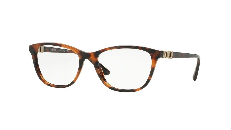 Versace VE3213BA Eyeglass Frames 944-54 - Havana Frame