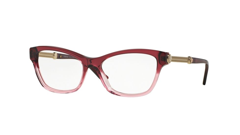 Versace VE3214A Bifocal Prescription Eyeglasses 5151-54 - Tr Marc/tr Pink Frame