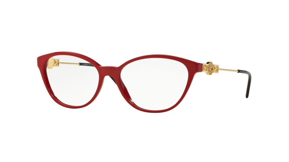 Versace VE3215 Bifocal Prescription Eyeglasses 256-54 - Red Frame