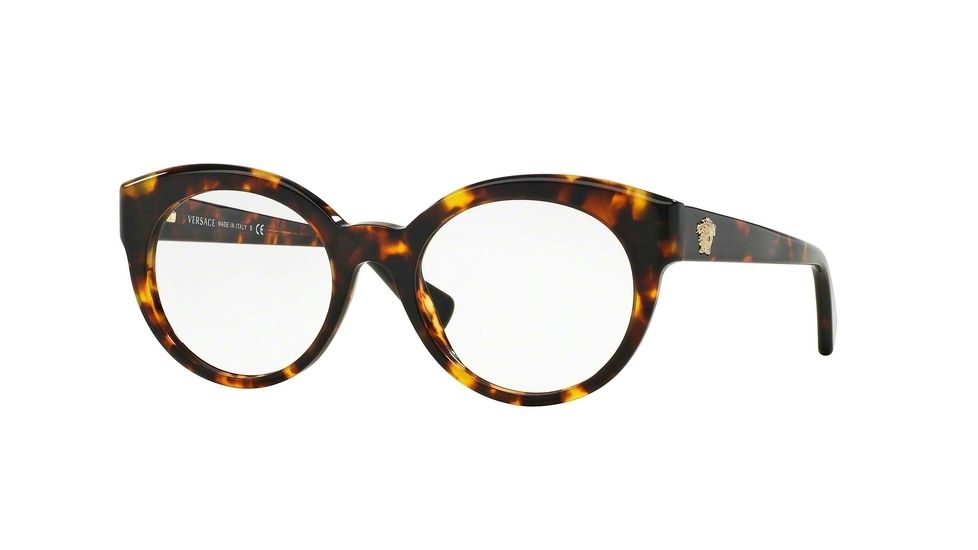 Versace VE3217 Eyeglass Frames 5148-51 - Havana Frame