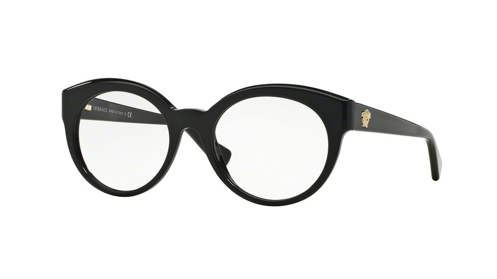 Versace VE3217 Eyeglass Frames GB1-51 - Black Frame