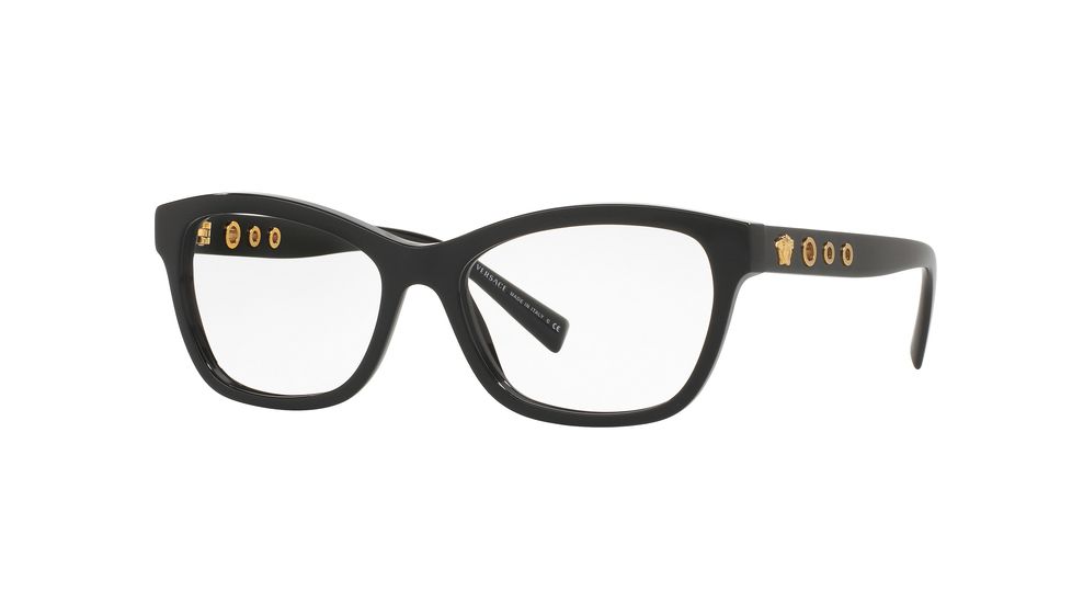 Versace VE3225A Bifocal Prescription Eyeglasses GB1-54 - Black Frame