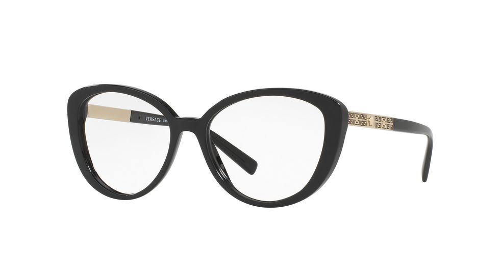 Versace VE3229 Progressive Prescription Eyeglasses GB1-52 - Black Frame