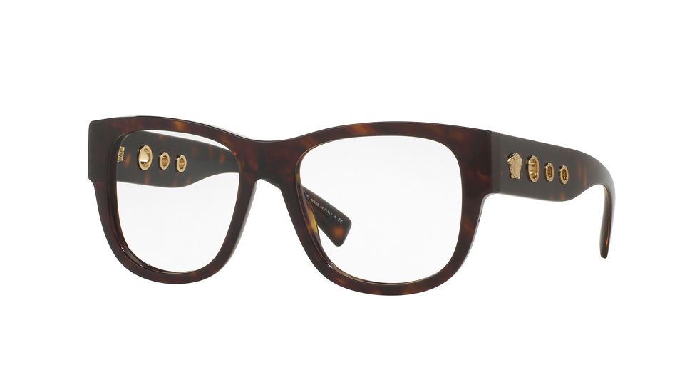 Versace VE3230 Progressive Prescription Eyeglasses 108-52 - Havana Frame