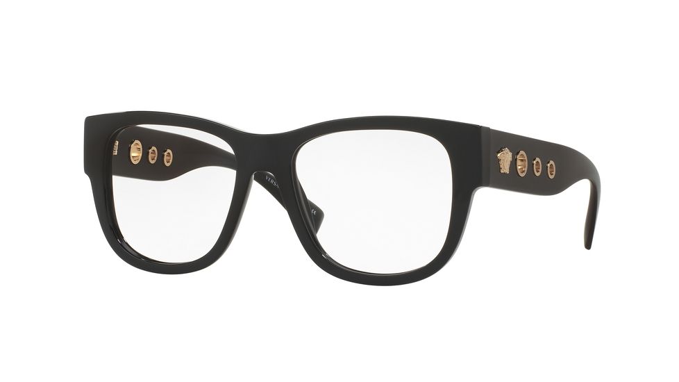 Versace VE3230 Progressive Prescription Eyeglasses GB1-52 - Black Frame
