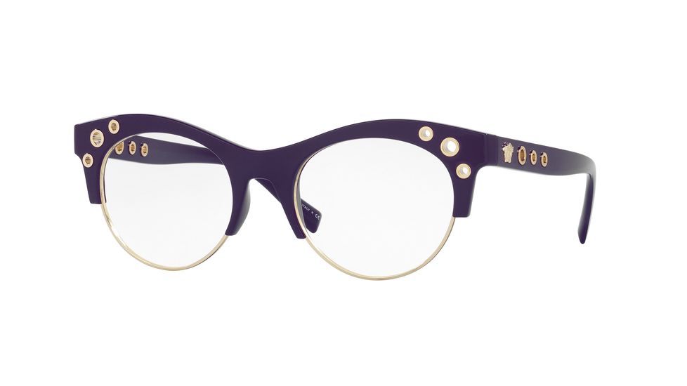 Versace VE3232 Progressive Prescription Eyeglasses 5185-52 - Violet Frame