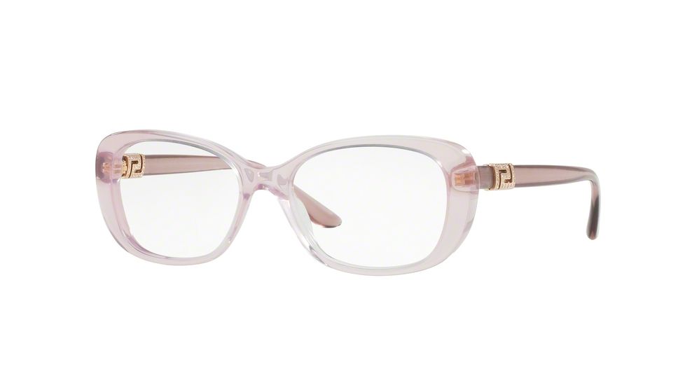 Versace VE3234B Single Vision Prescription Eyeglasses 5223-51 - Transparent Lilac Frame
