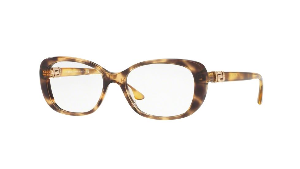 Versace VE3234BA Progressive Prescription Eyeglasses 967-53 - Havana Frame