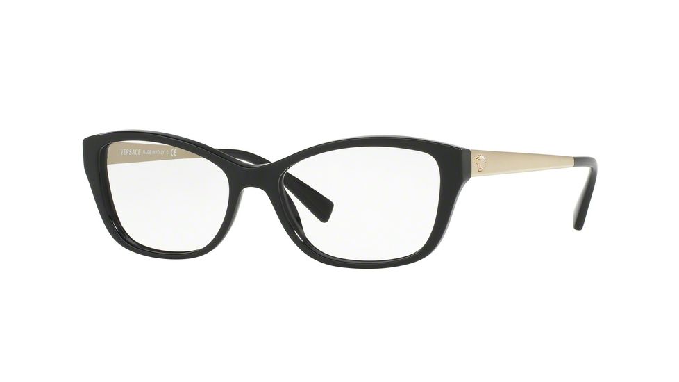 Versace VE3236A Single Vision Prescription Eyeglasses GB1-54 - Black Frame
