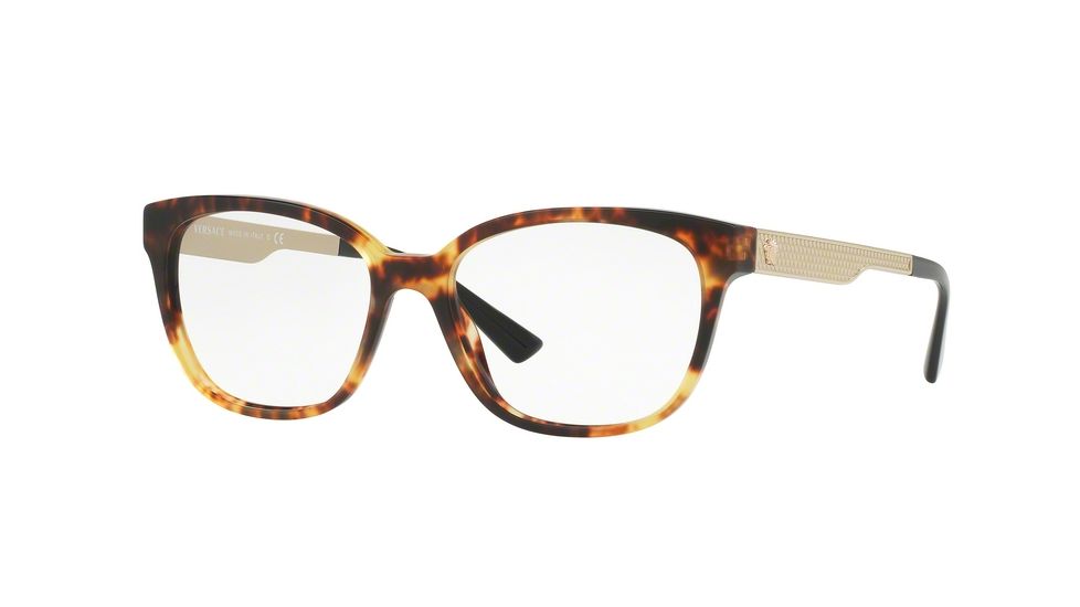 Versace VE3240A Progressive Prescription Eyeglasses 5208-54 - Havana Frame