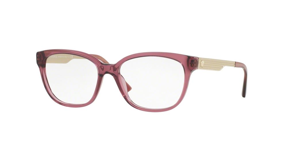 Versace VE3240A Progressive Prescription Eyeglasses 5209-54 - Transparent Violet Frame