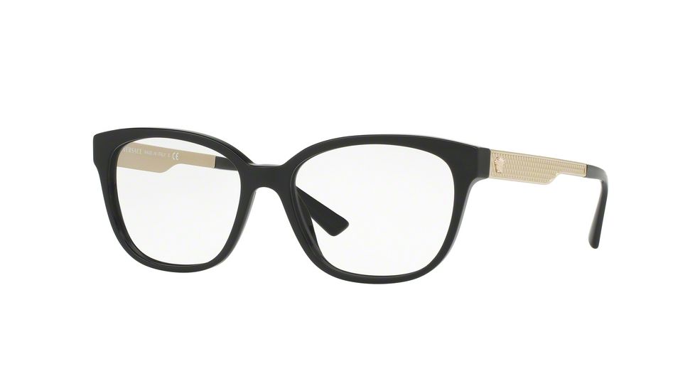 Versace VE3240A Progressive Prescription Eyeglasses GB1-54 - Black Frame