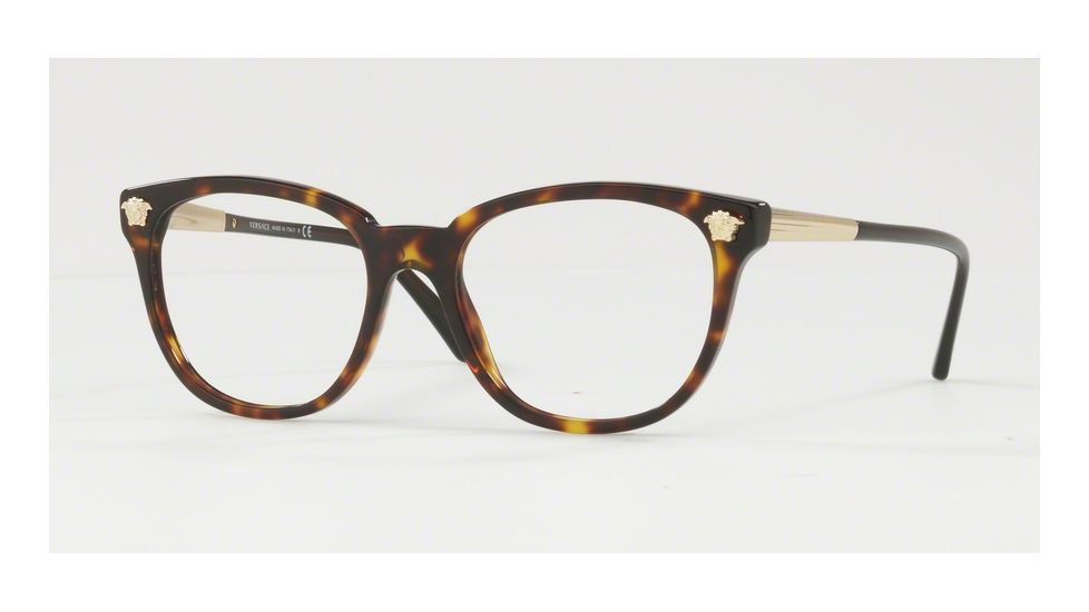 Versace VE3242 Progressive Prescription Eyeglasses 108-52 - Dark Havana Frame