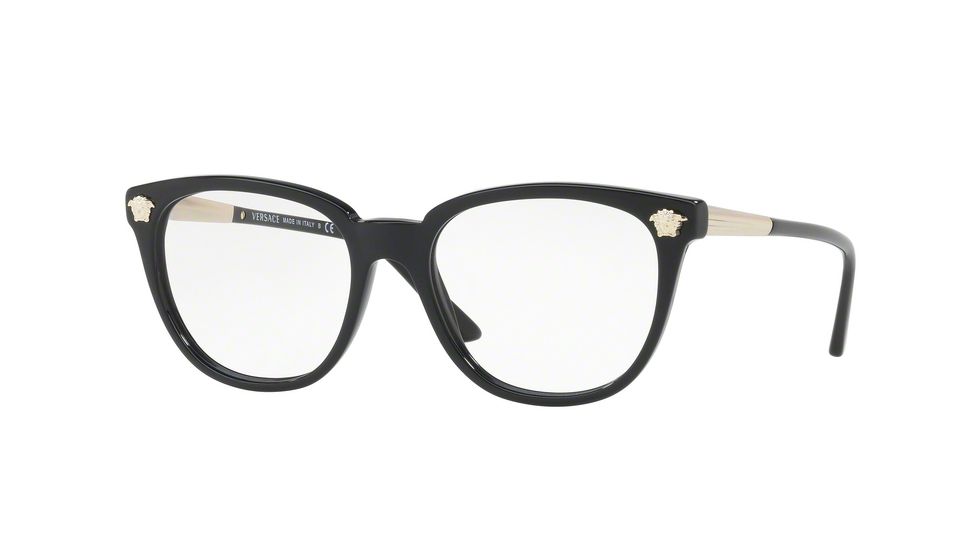 Versace VE3242A Single Vision Prescription Eyeglasses GB1-54 - Black Frame