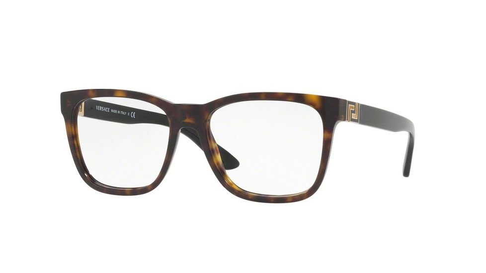 Versace VE3243 Eyeglass Frames 108-53 - Dark Havana Frame