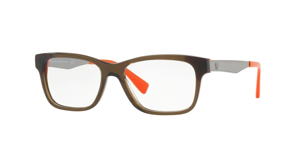Versace VE3245 Eyeglass Frames 5235-53 - Transparent Green/orange Frame