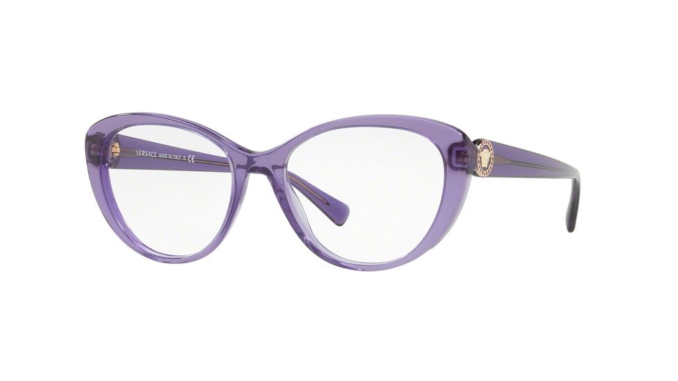Versace VE3246B Eyeglass Frames 5160-52 - Transparent Violet Frame