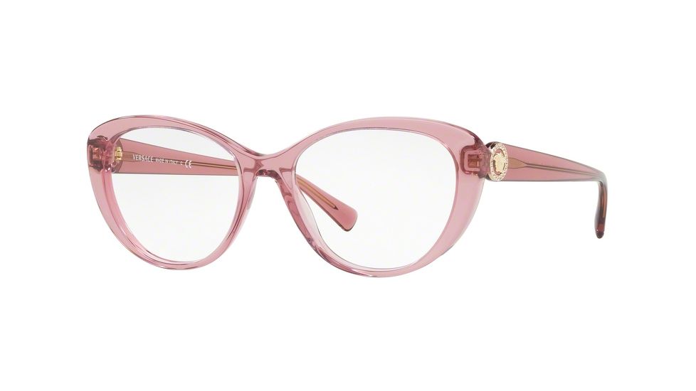 Versace VE3246B Eyeglass Frames 5234-52 - Transparent Pink Frame