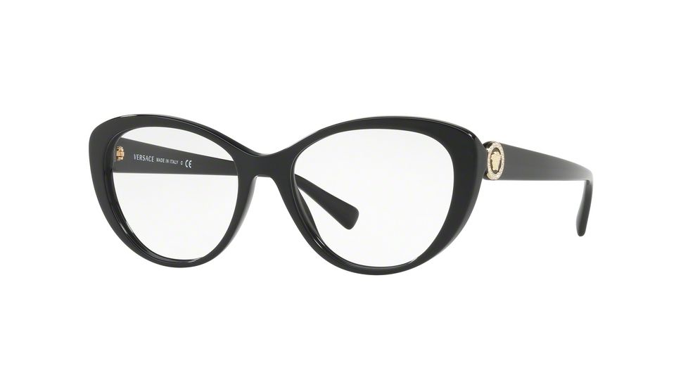 Versace VE3246B Eyeglass Frames GB1-52 - Black Frame
