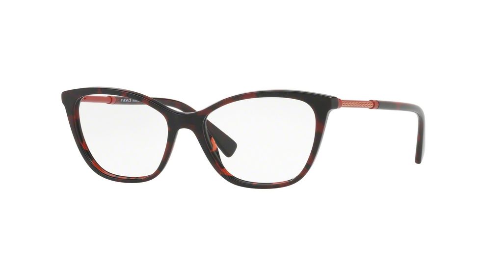 Versace VE3248 Eyeglass Frames 989-52 - Red Havana Frame