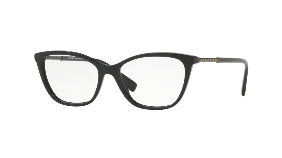 Versace VE3248 Eyeglass Frames GB1-52 - Black Frame
