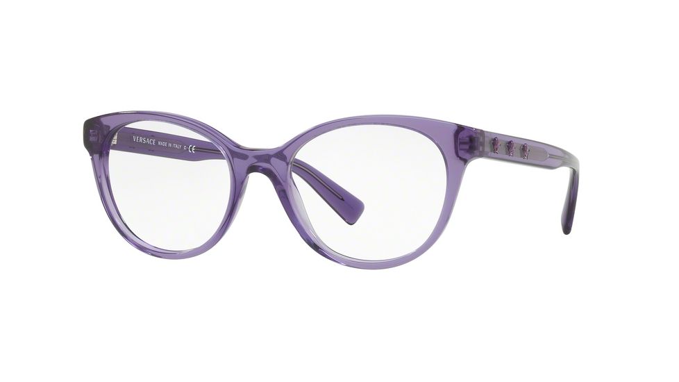 Versace VE3250 Bifocal Prescription Eyeglasses 5160-52 - Transparent Violet Frame