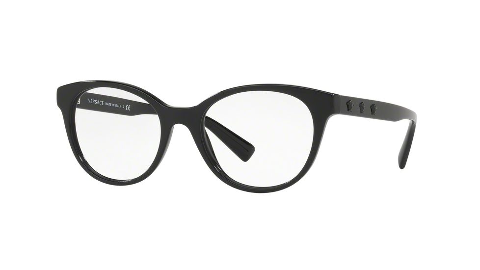 Versace VE3250 Bifocal Prescription Eyeglasses, 52mm, Black, VE3250-GB1-52-BI