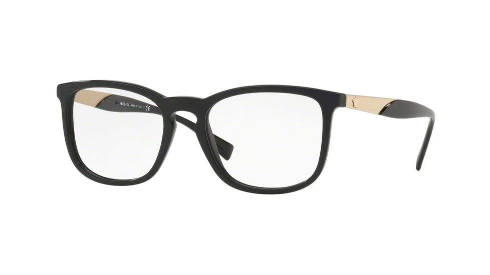 Versace VE3252A Single Vision Prescription Eyeglasses GB1-54 - Black Frame