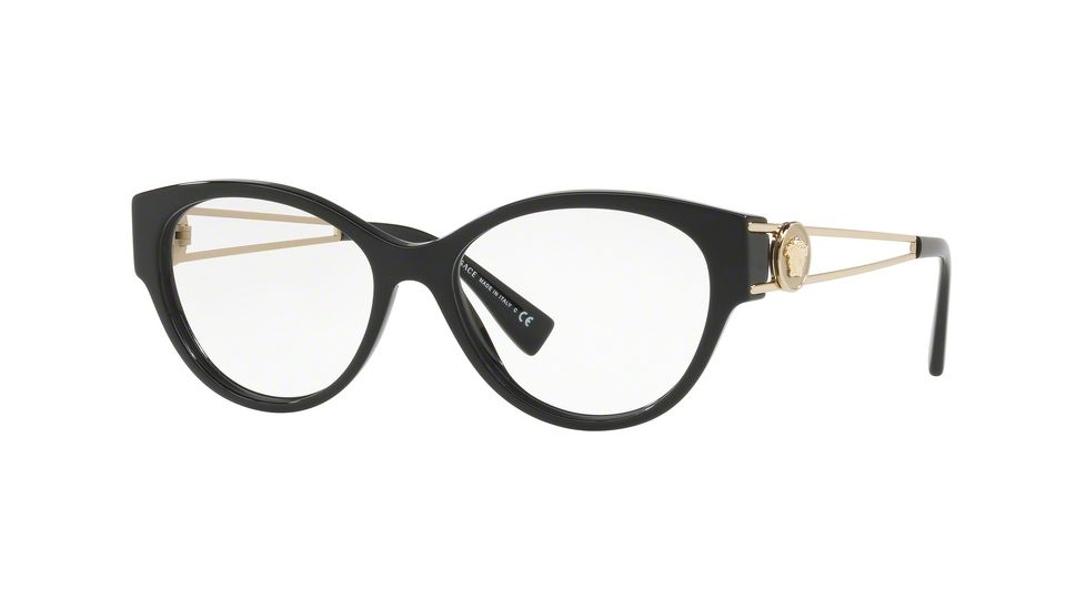 Versace VE3254 Progressive Prescription Eyeglasses GB1-54 - Black Frame