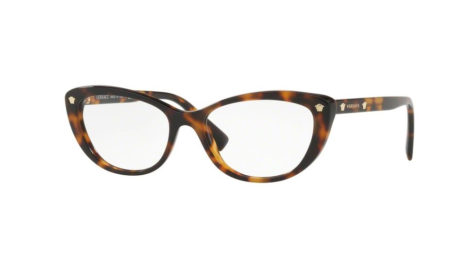 Versace VE3258 Prescription Eyeglasses 5267-51 - Havana Frame