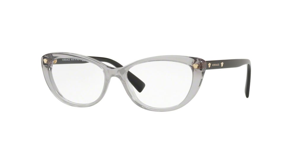 Versace VE3258 Prescription Eyeglasses 593-53 - Transparent Gray Frame