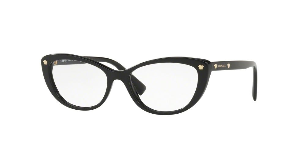 Versace VE3258 Prescription Eyeglasses GB1-51 - Black Frame