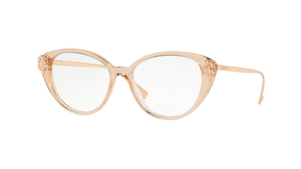 Versace VE3262B Eyeglass Frames 5215-52 - Transparent Brown Frame