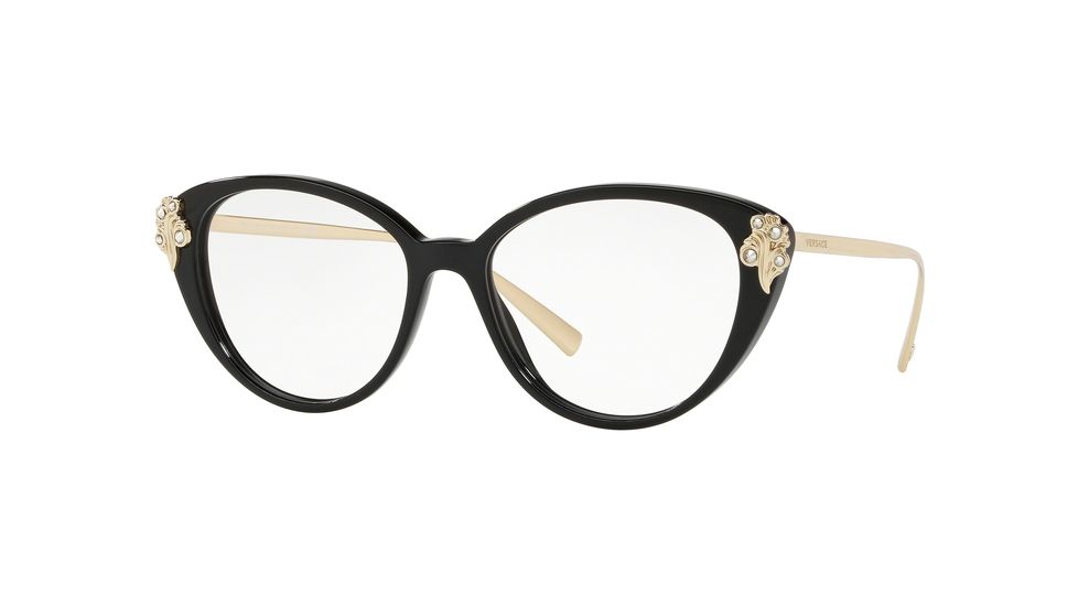 Versace VE3262B Eyeglass Frames GB1-52 - Black Frame