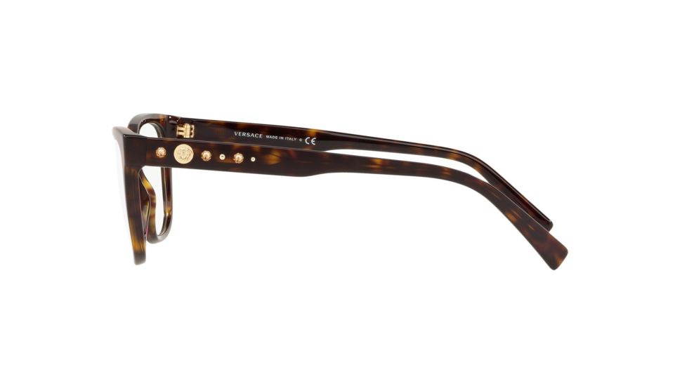 Versace VE3263BA Prescription Eyeglasses, 54mm, Dark Havana, VE3263BA-108-54-SV