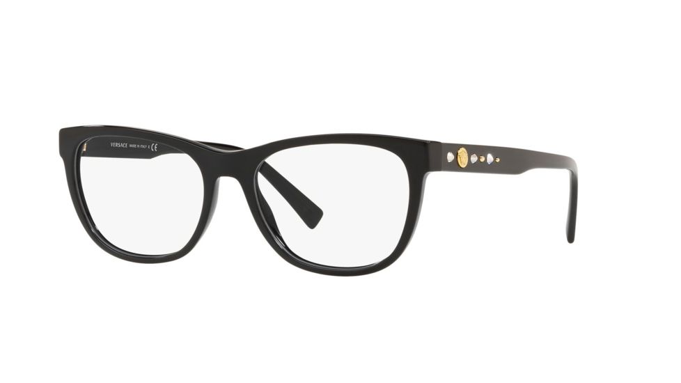 Versace VE3263BA Prescription Eyeglasses GB1-54 - Black Frame