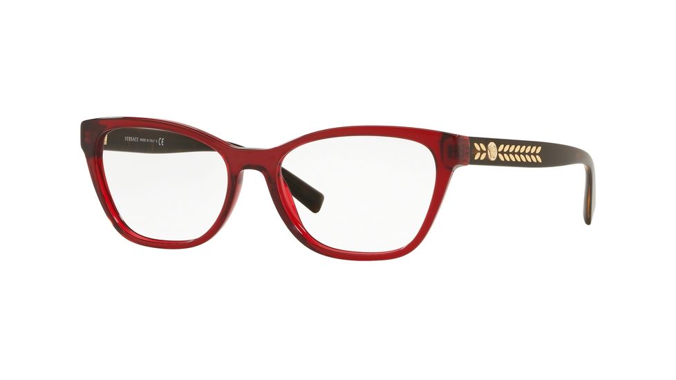 Versace VE3265A Eyeglass Frames 388-54 - Transparent Red
