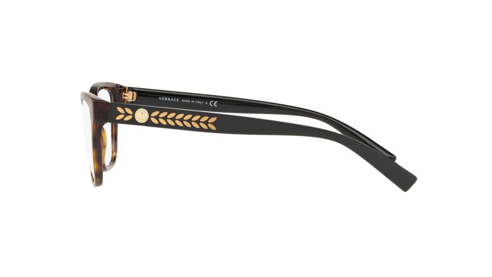 Versace VE3265A Eyeglass Frames 108-54 - Dark Havana Frame