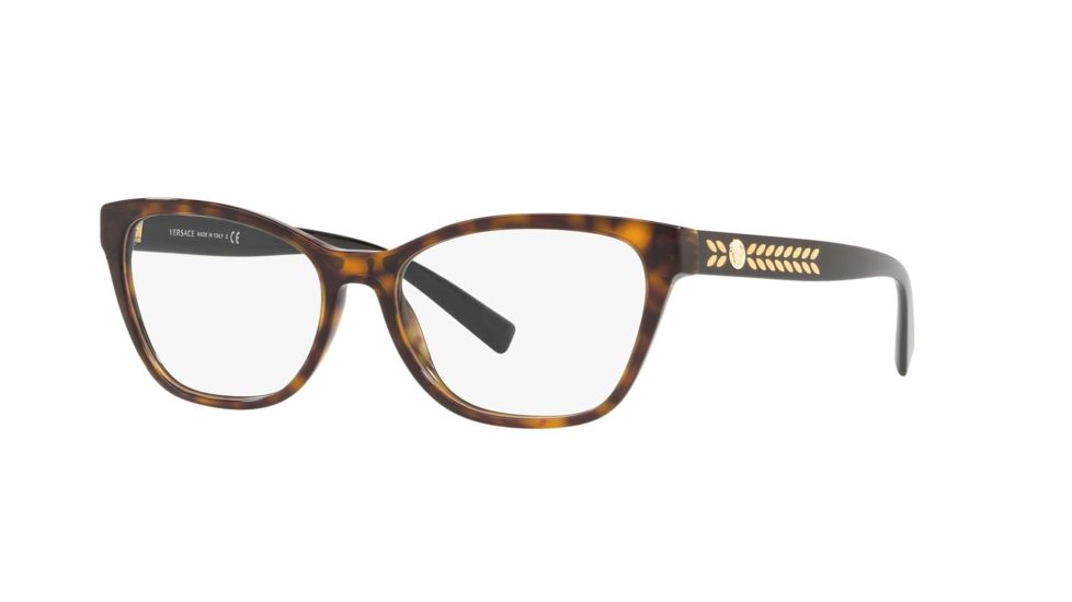 Versace VE3265A Eyeglass Frames 108-54 - Dark Havana Frame