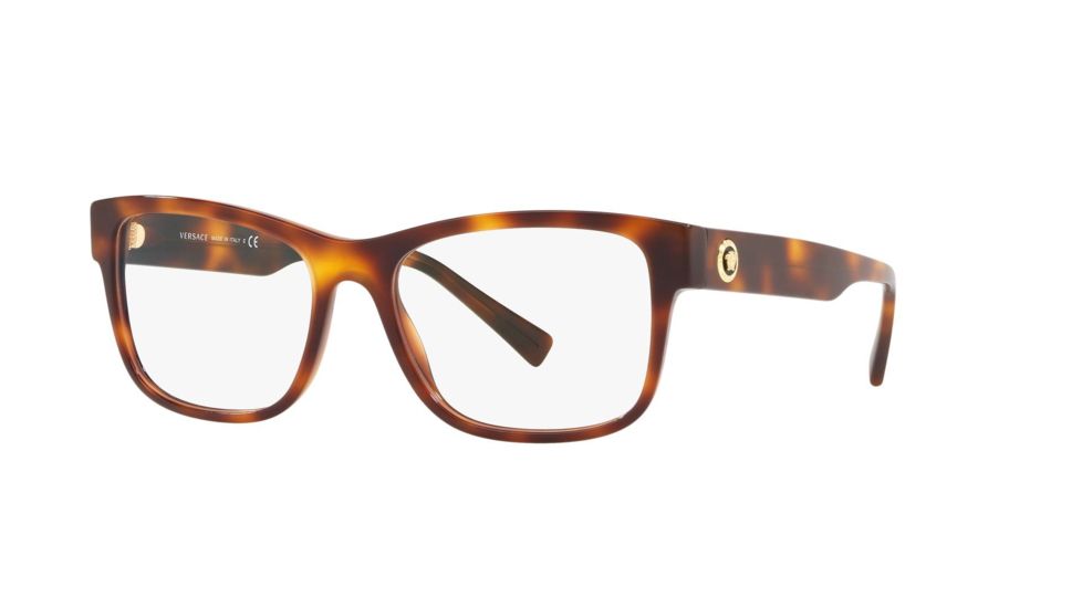Versace VE3266 Progressive Prescription Eyeglasses, 53mm, Havana, VE3266-5217-53-PRO