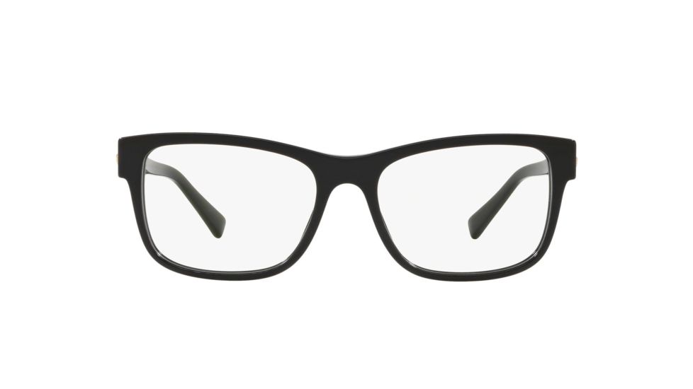 Versace VE3266 Progressive Prescription Eyeglasses, 53mm, Black, VE3266-GB1-53-PRO