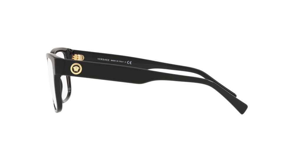 Versace VE3266 Progressive Prescription Eyeglasses, 53mm, Black, VE3266-GB1-53-PRO