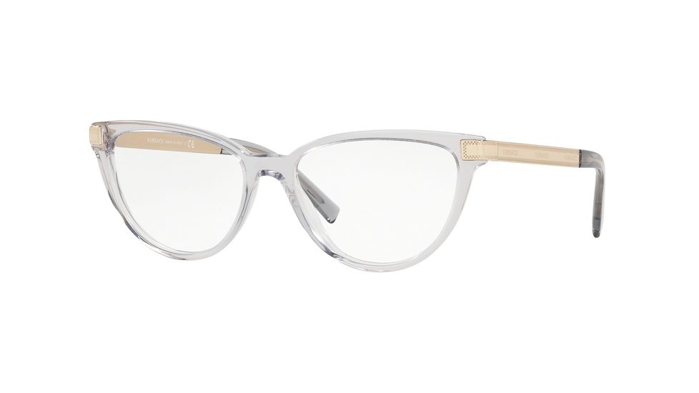 Versace VE3271A Progressive Prescription Eyeglasses 5305-54 - Transparent Grey