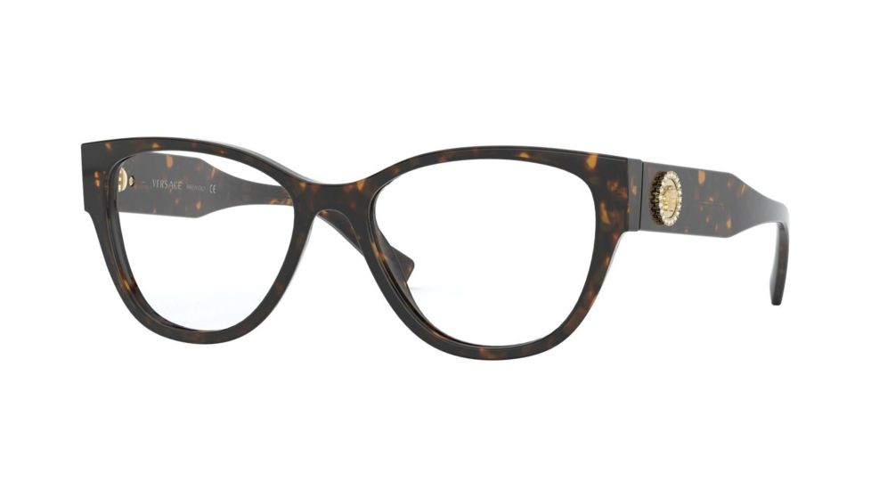 Versace VE3281B Eyeglass Frames 108-51 - Dark Havana