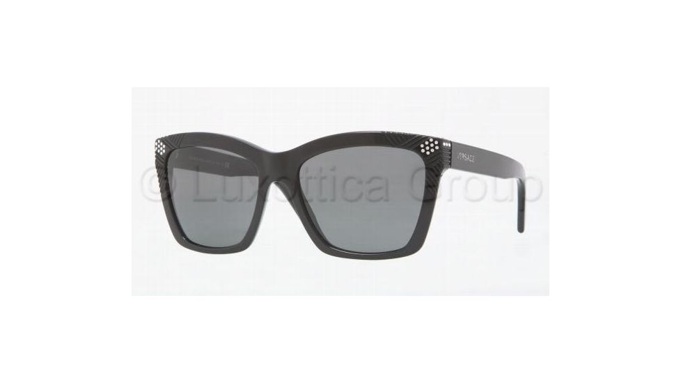 Versace VE4213B Progressive Prescription Sunglasses VE4213B-GB1-87-5617 - Lens Diameter 56 mm, Frame Color Shiny Black