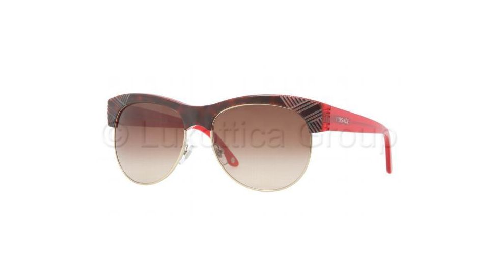 Versace VE4222 Progressive Prescription Sunglasses VE4222-970-13-5616 - Lens Diameter 56 mm, Frame Color Havana Red