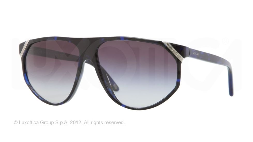 Versace VE4240 Progressive Prescription Sunglasses VE4240-980-8G-61 - Lens Diameter 61 mm, Frame Color Blue Havana