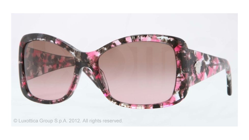 Versace VE4247 Single Vision Prescription Sunglasses VE4247-502014-59 - Lens Diameter 59 mm, Frame Color Pink Striped Black