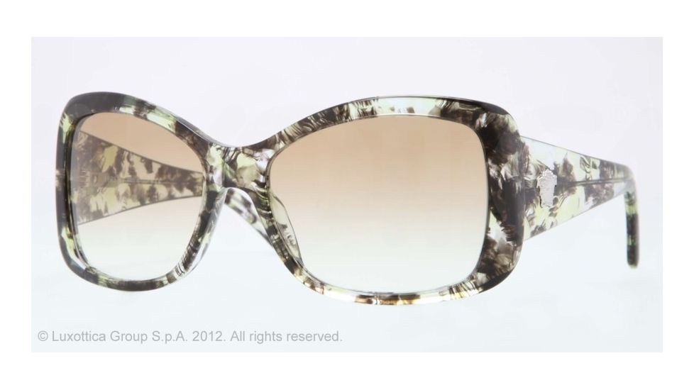 Versace VE4247 Single Vision Prescription Sunglasses VE4247-502113-59 - Lens Diameter 59 mm, Frame Color Yellow Striped Black