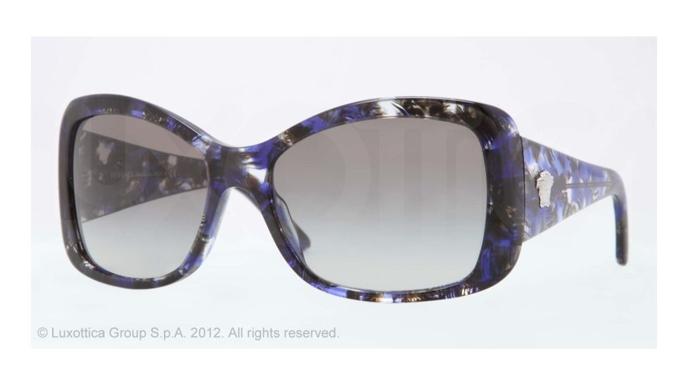 Versace VE4247 Single Vision Prescription Sunglasses VE4247-502211-59 - Lens Diameter 59 mm, Frame Color Violet Striped Black